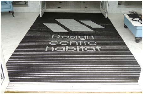 Logo mat at the Design Centre Habitat